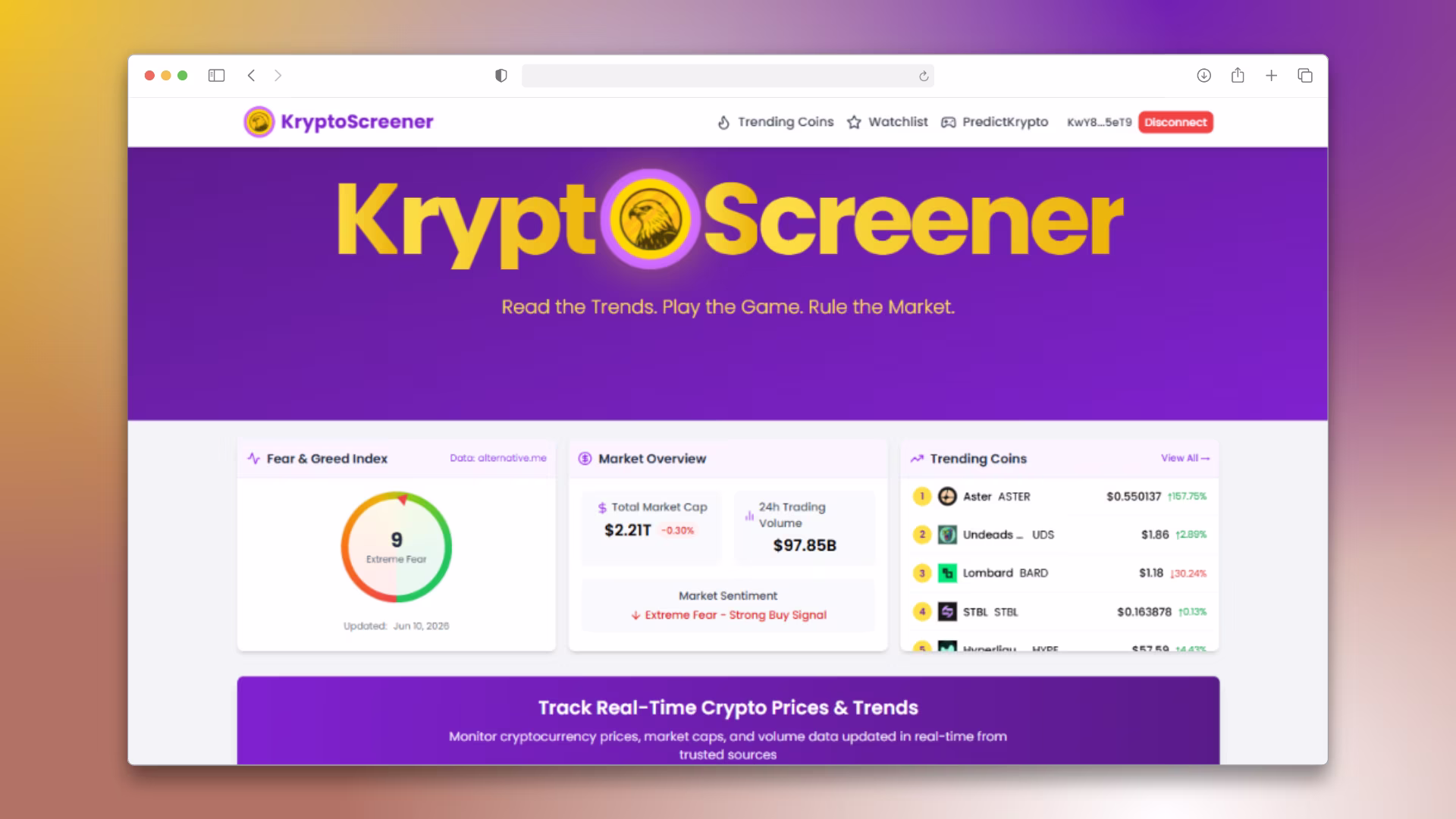 KryptoScreener